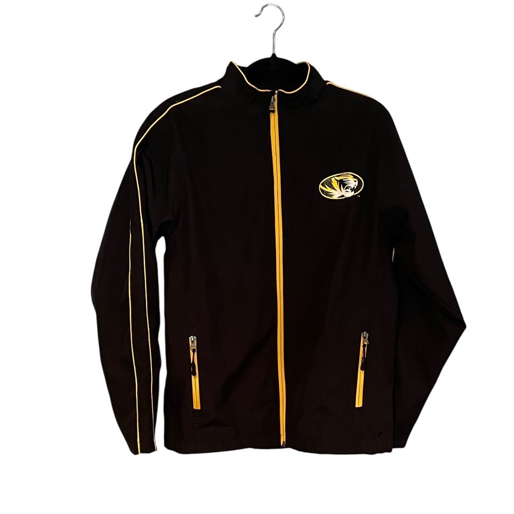 Colosseum Missouri Tigers Black Gold Track Jacket Full Zip Mens Size S MIZZOU‎